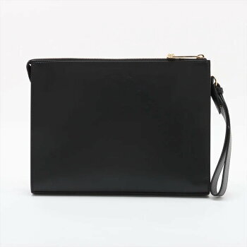 Fendi Black Versace Shoulder Pouch Fendace Leather Clutch Bag